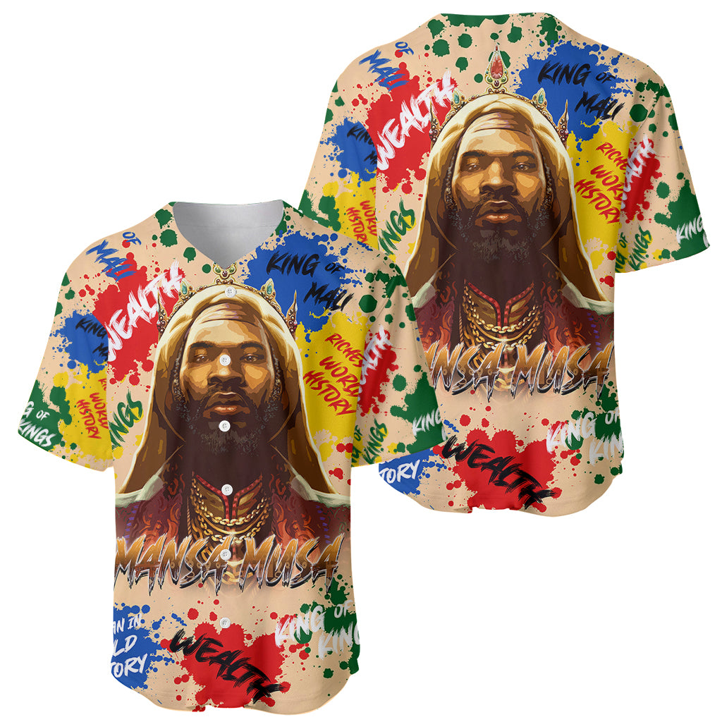 King Of Kings Mansa Musa Baseball Jersey - Wonder Print Shop