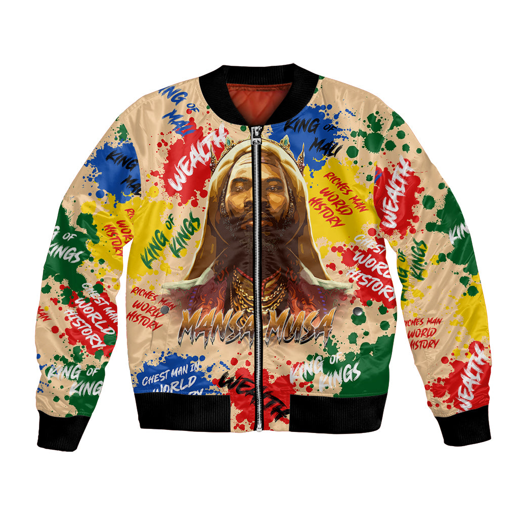 King Of Kings Mansa Musa Bomber Jacket - Wonder Print Shop