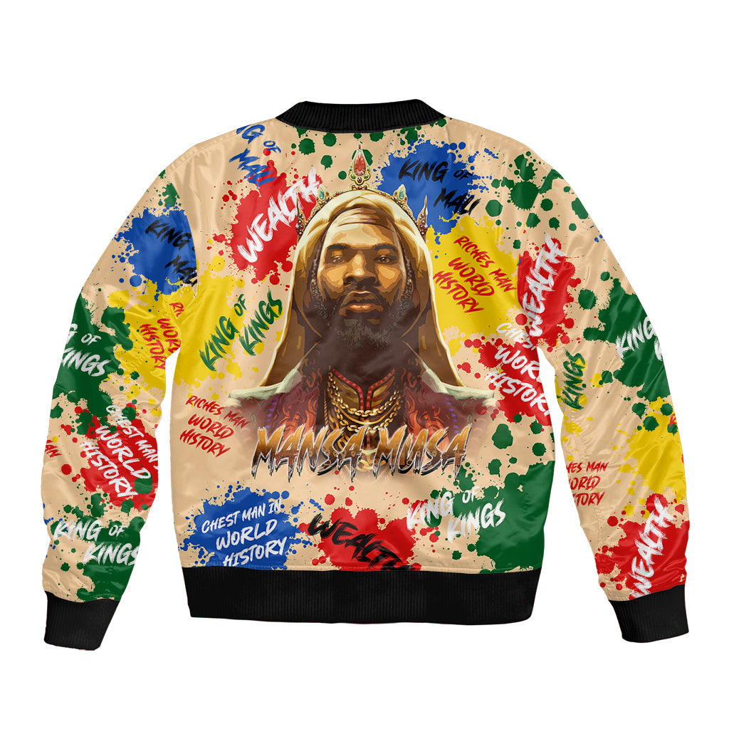 King Of Kings Mansa Musa Bomber Jacket - Wonder Print Shop