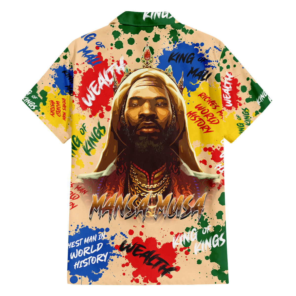 King Of Kings Mansa Musa Family Matching Off Shoulder Maxi Dress and Hawaiian Shirt - Wonder Print Shop