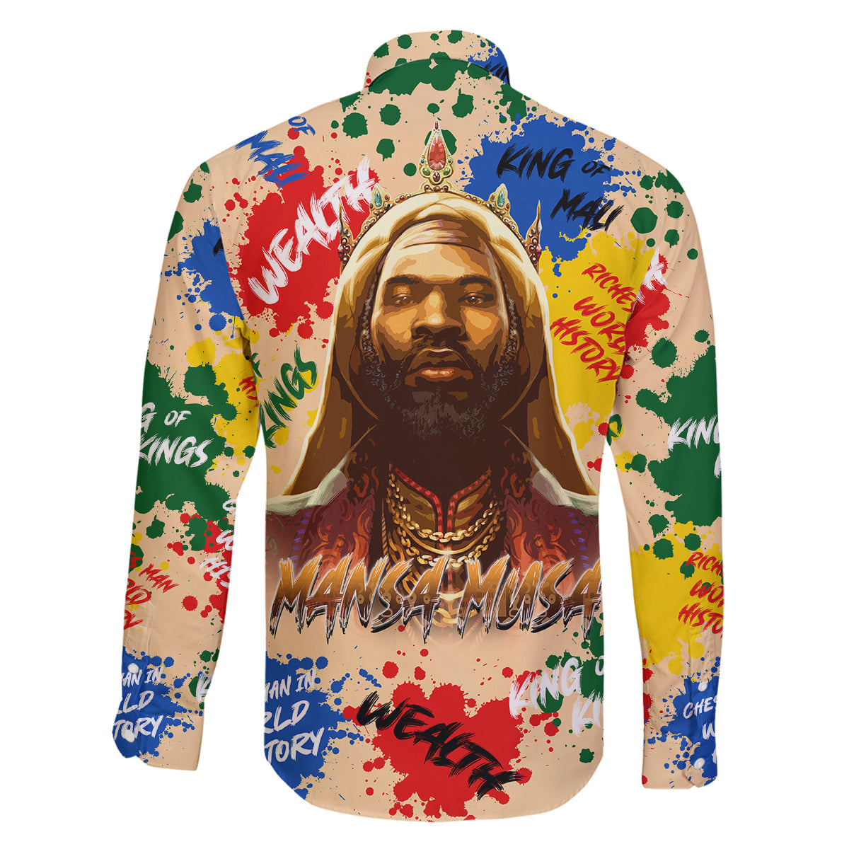 King Of Kings Mansa Musa Family Matching Off Shoulder Maxi Dress and Hawaiian Shirt - Wonder Print Shop