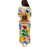 King Of Kings Mansa Musa Family Matching Puletasi Dress and Hawaiian Shirt - Wonder Print Shop