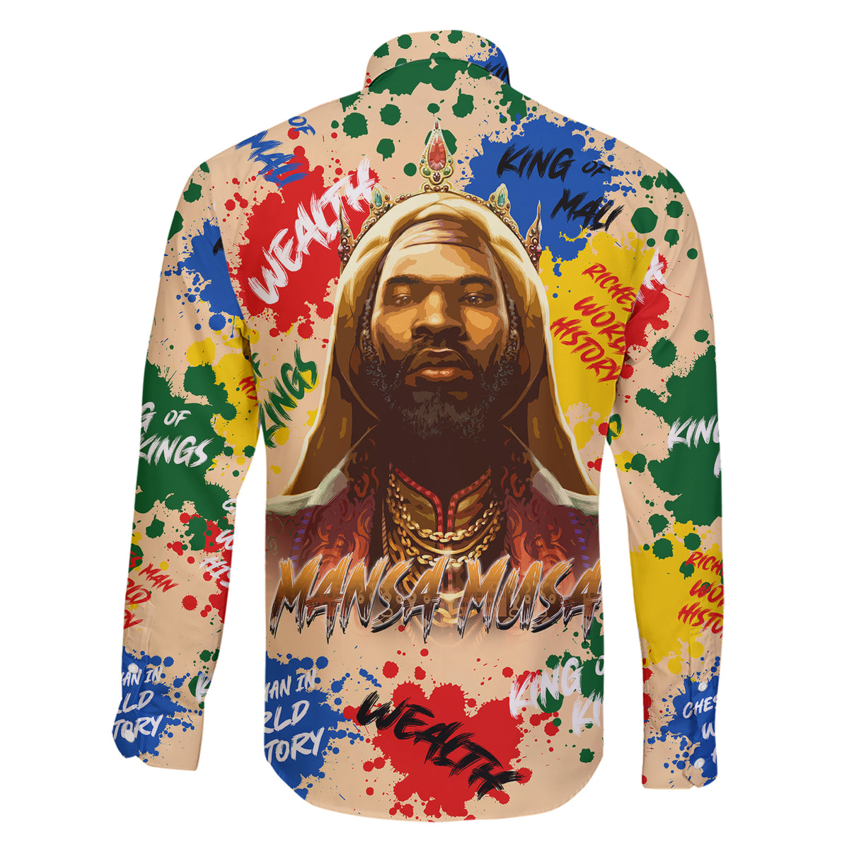 King Of Kings Mansa Musa Family Matching Short Sleeve Bodycon Dress and Hawaiian Shirt - Wonder Print Shop