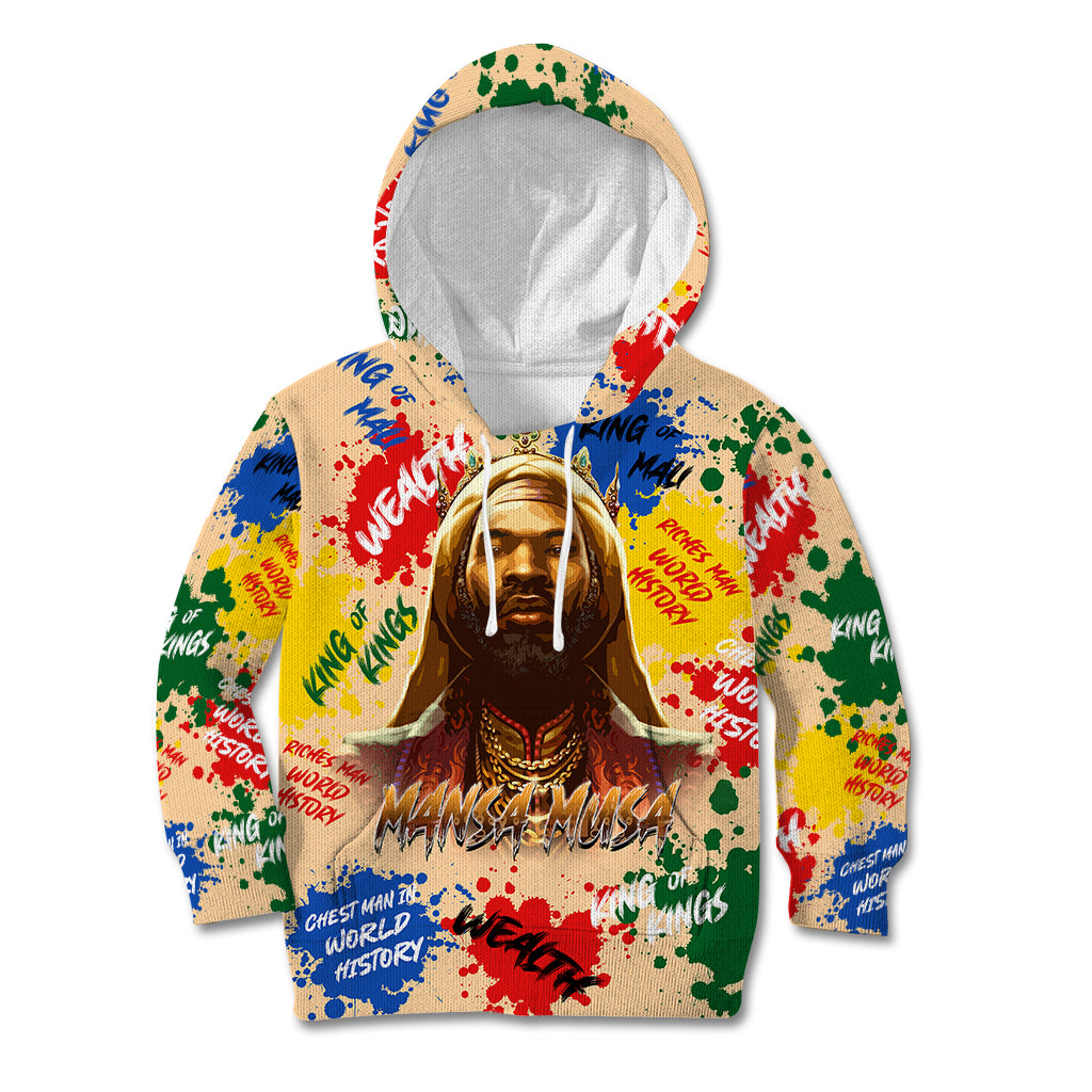 King Of Kings Mansa Musa Kid Hoodie - Wonder Print Shop