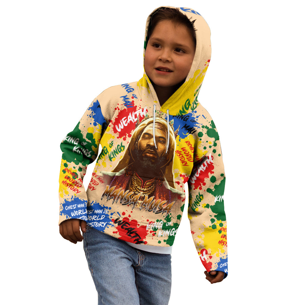 King Of Kings Mansa Musa Kid Hoodie - Wonder Print Shop