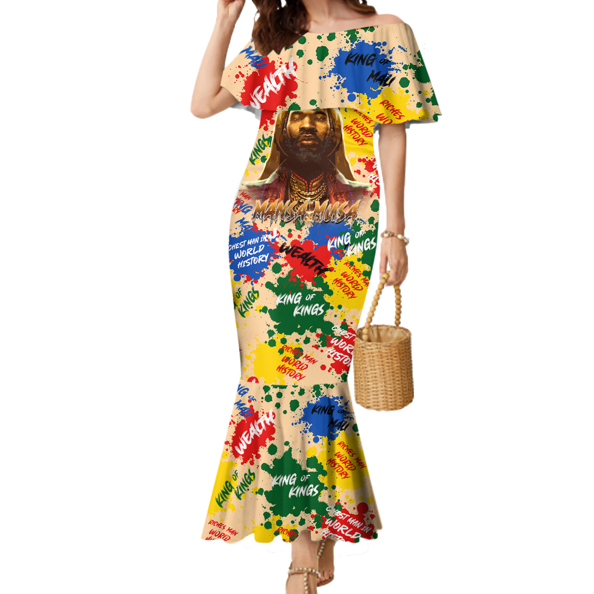 King Of Kings Mansa Musa Mermaid Dress - Wonder Print Shop