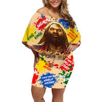 King Of Kings Mansa Musa Off Shoulder Short Dress - Wonder Print Shop