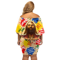 King Of Kings Mansa Musa Off Shoulder Short Dress - Wonder Print Shop