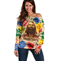 King Of Kings Mansa Musa Off Shoulder Sweater - Wonder Print Shop