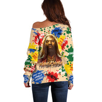 King Of Kings Mansa Musa Off Shoulder Sweater - Wonder Print Shop