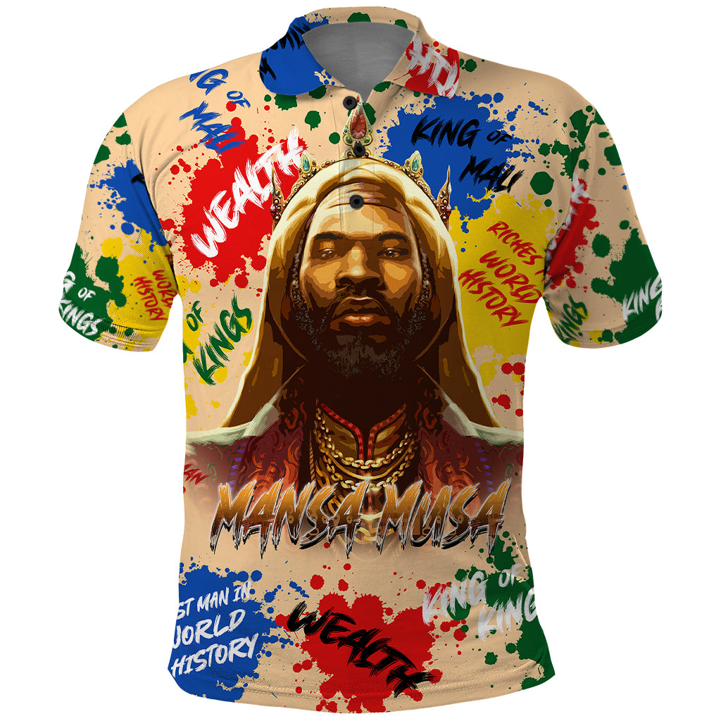 King Of Kings Mansa Musa Polo Shirt - Wonder Print Shop