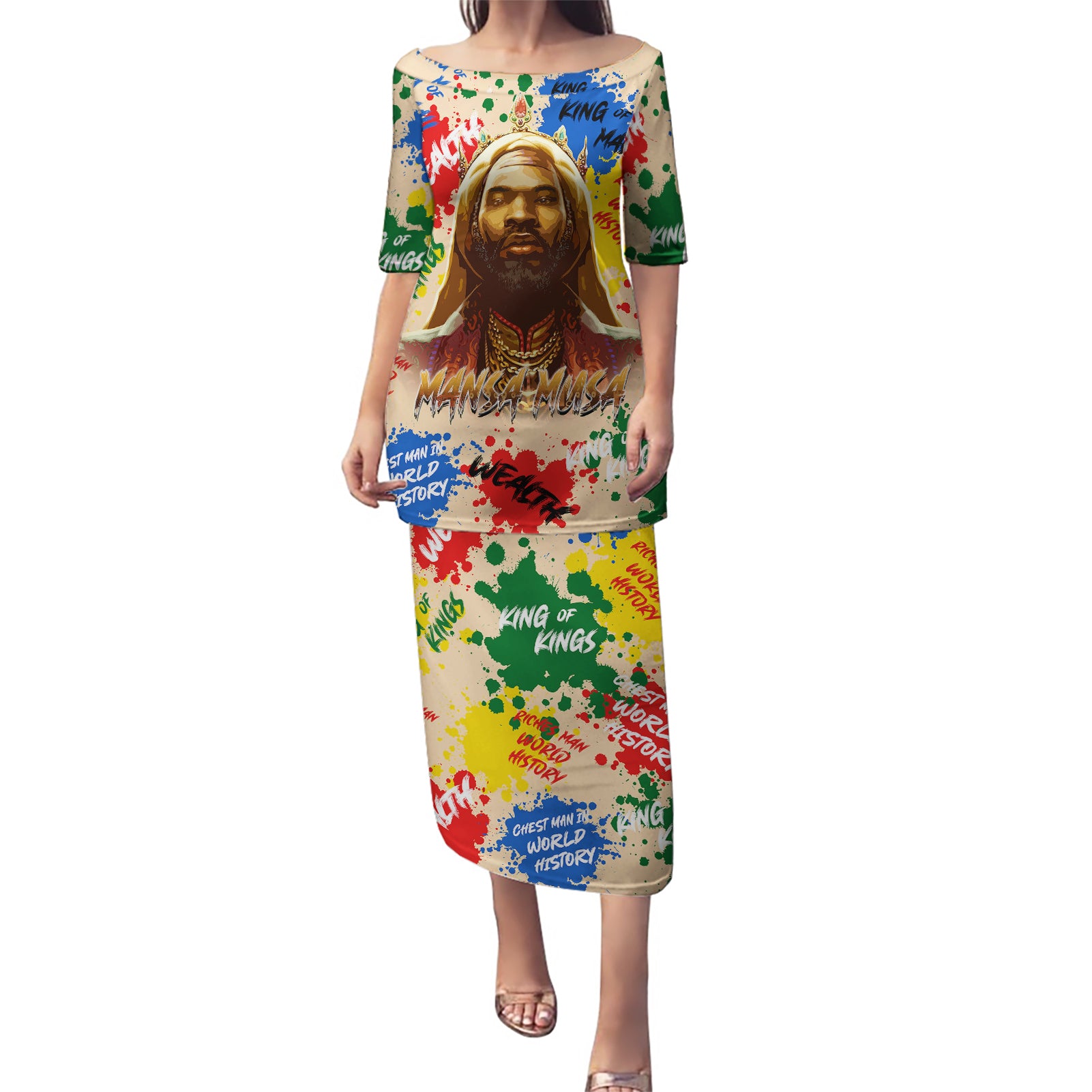 King Of Kings Mansa Musa Puletasi - Wonder Print Shop