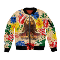 King Of Kings Mansa Musa Sleeve Zip Bomber Jacket - Wonder Print Shop