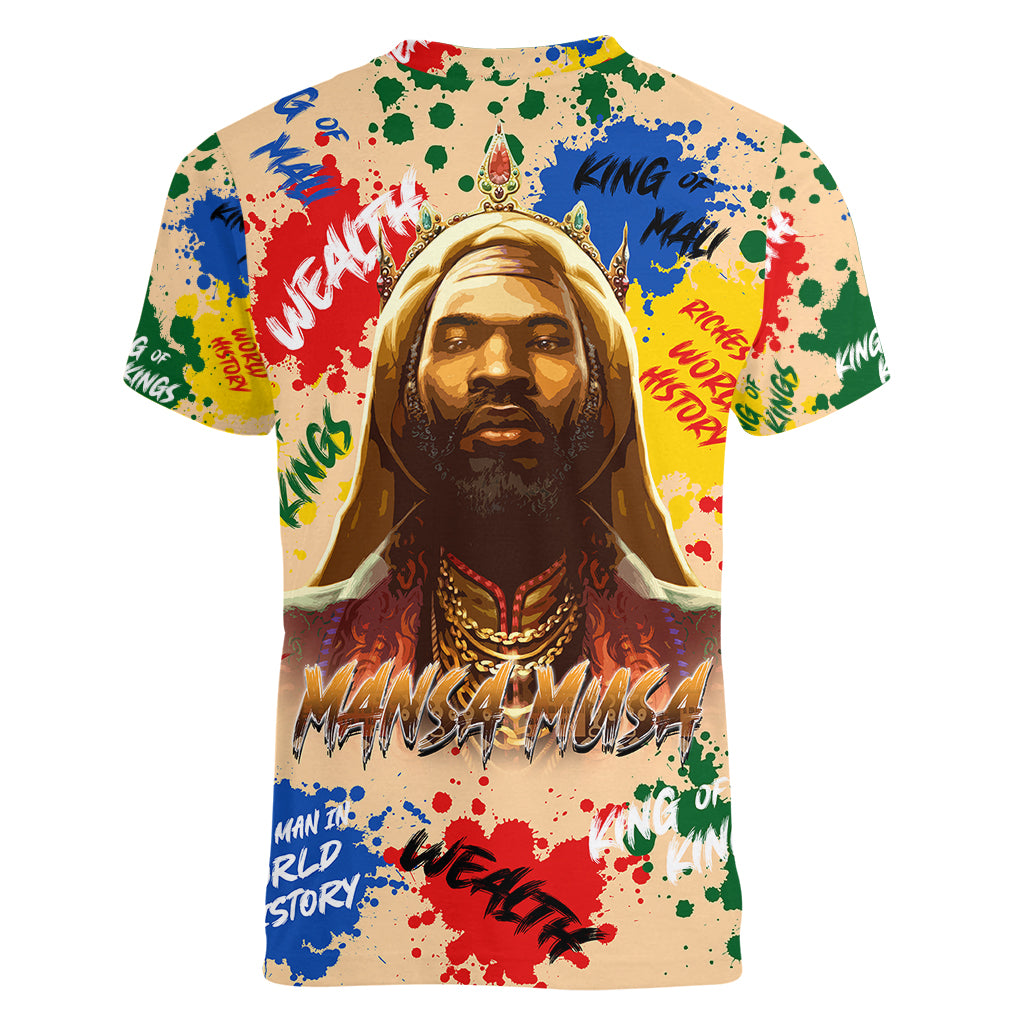 King Of Kings Mansa Musa Women V Neck T Shirt - Wonder Print Shop