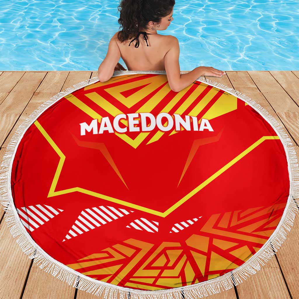 Forever Macedonia Beach Blanket Macedonian Flag 1992 - Wonder Print Shop