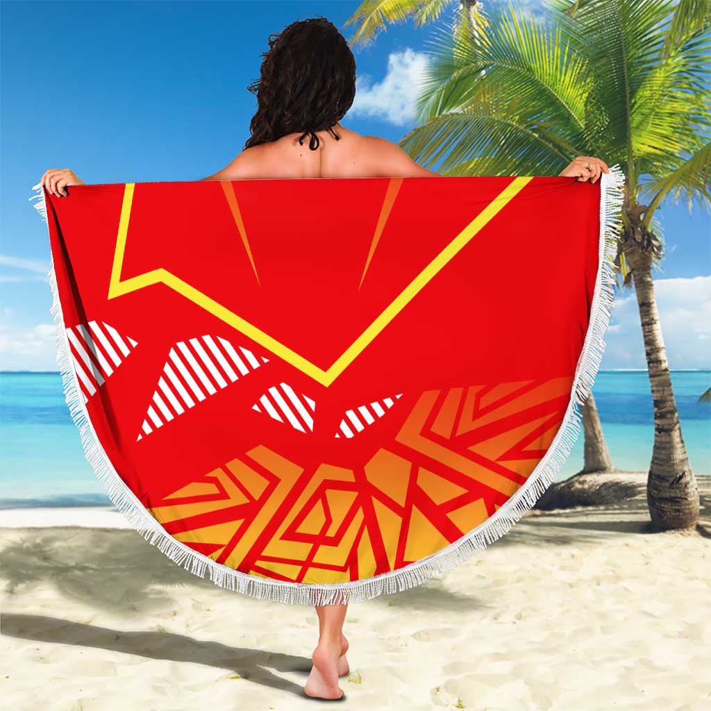 Forever Macedonia Beach Blanket Macedonian Flag 1992 - Wonder Print Shop