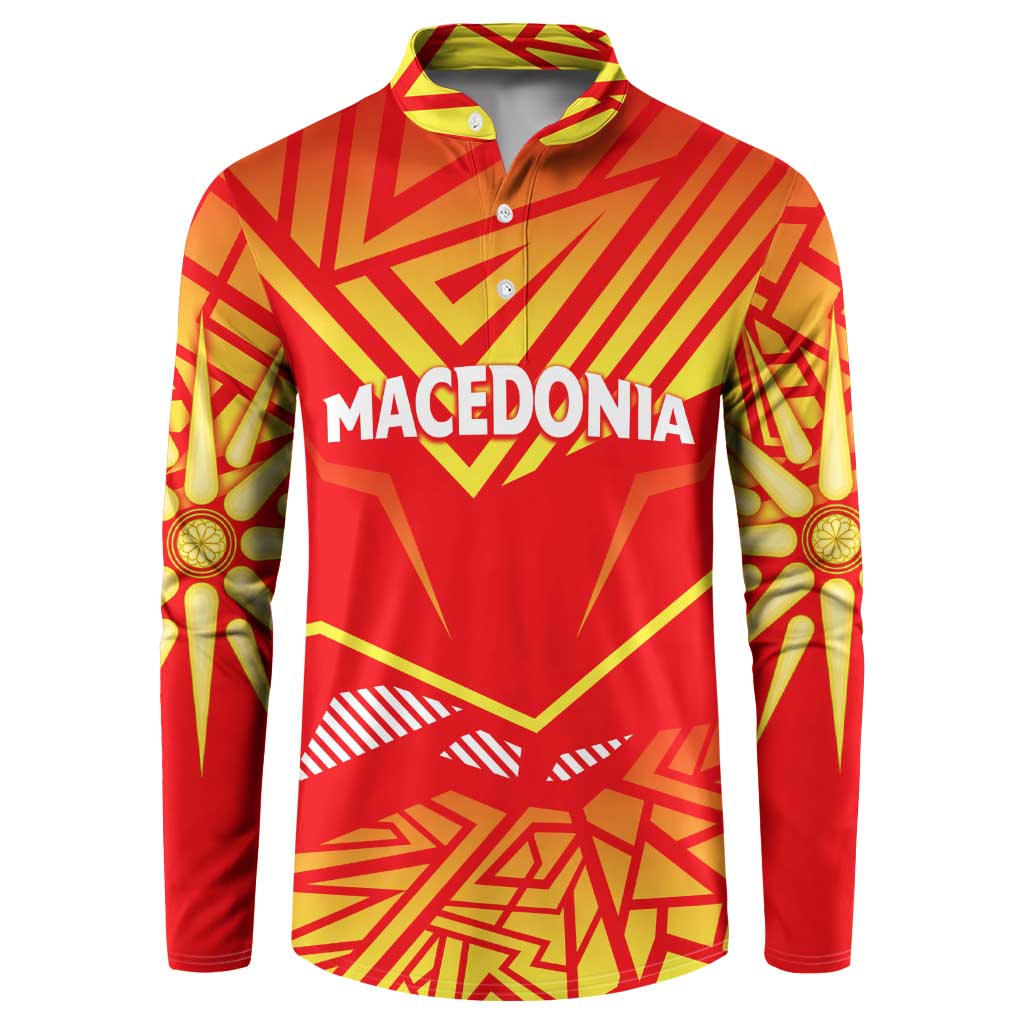 Forever Macedonia Button Sweatshirt Macedonian Flag 1992 - Wonder Print Shop