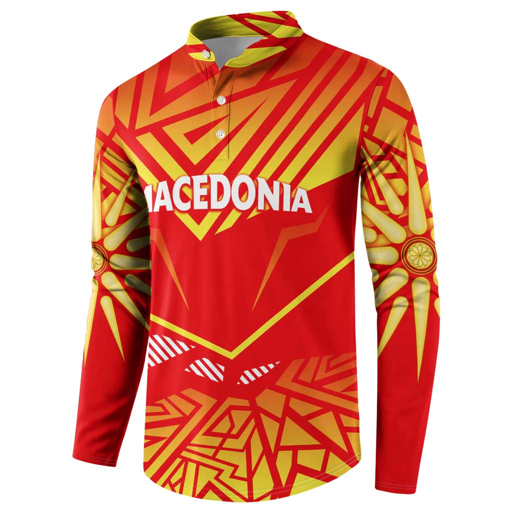 Forever Macedonia Button Sweatshirt Macedonian Flag 1992 - Wonder Print Shop