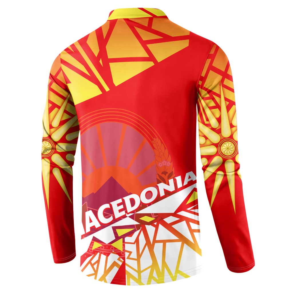 Forever Macedonia Button Sweatshirt Macedonian Flag 1992 - Wonder Print Shop