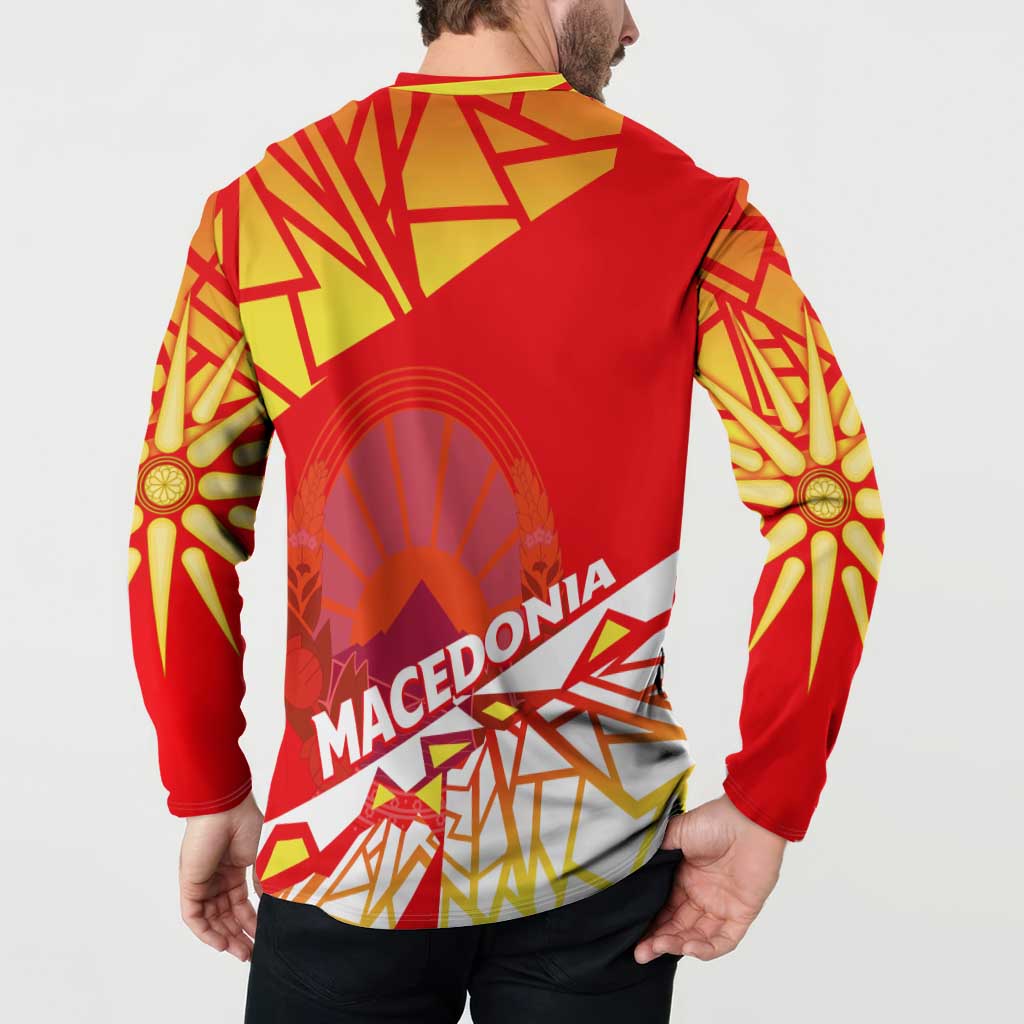Forever Macedonia Button Sweatshirt Macedonian Flag 1992 - Wonder Print Shop