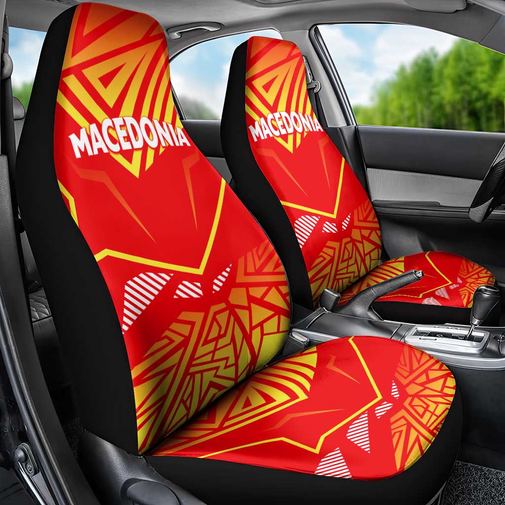 Forever Macedonia Car Seat Cover Macedonian Flag 1992 - Wonder Print Shop