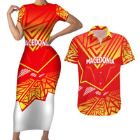 Forever Macedonia Couples Matching Short Sleeve Bodycon Dress and Hawaiian Shirt Macedonian Flag 1992 - Wonder Print Shop