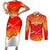 Forever Macedonia Couples Matching Short Sleeve Bodycon Dress and Long Sleeve Button Shirt Macedonian Flag 1992 - Wonder Print Shop