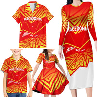 Forever Macedonia Family Matching Long Sleeve Bodycon Dress and Hawaiian Shirt Macedonian Flag 1992 - Wonder Print Shop