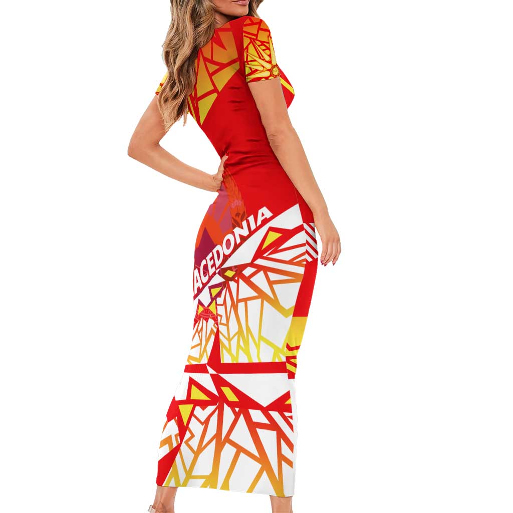 Forever Macedonia Family Matching Short Sleeve Bodycon Dress and Hawaiian Shirt Macedonian Flag 1992 - Wonder Print Shop
