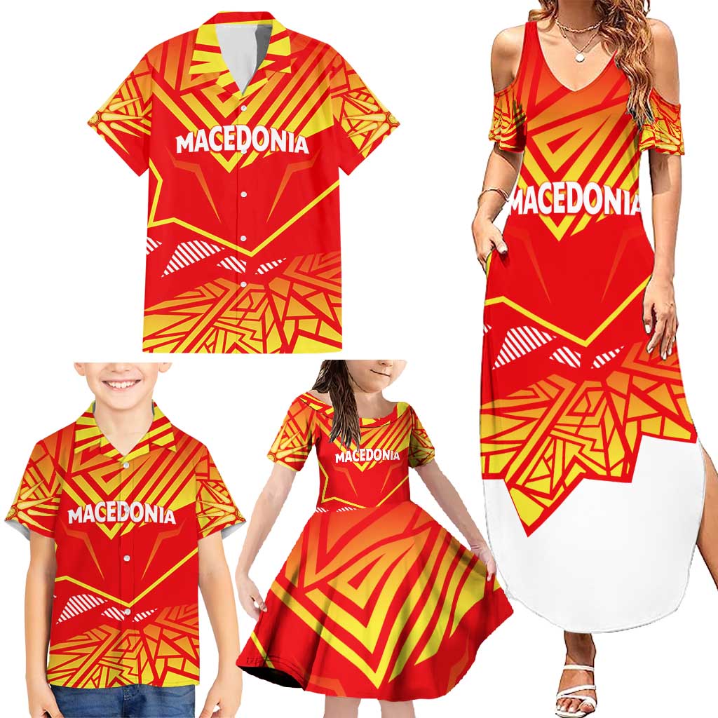 Forever Macedonia Family Matching Summer Maxi Dress and Hawaiian Shirt Macedonian Flag 1992 - Wonder Print Shop