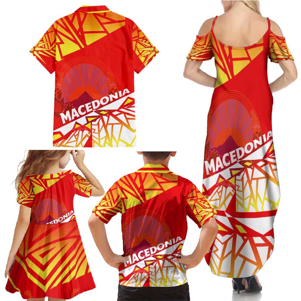 Forever Macedonia Family Matching Summer Maxi Dress and Hawaiian Shirt Macedonian Flag 1992 - Wonder Print Shop