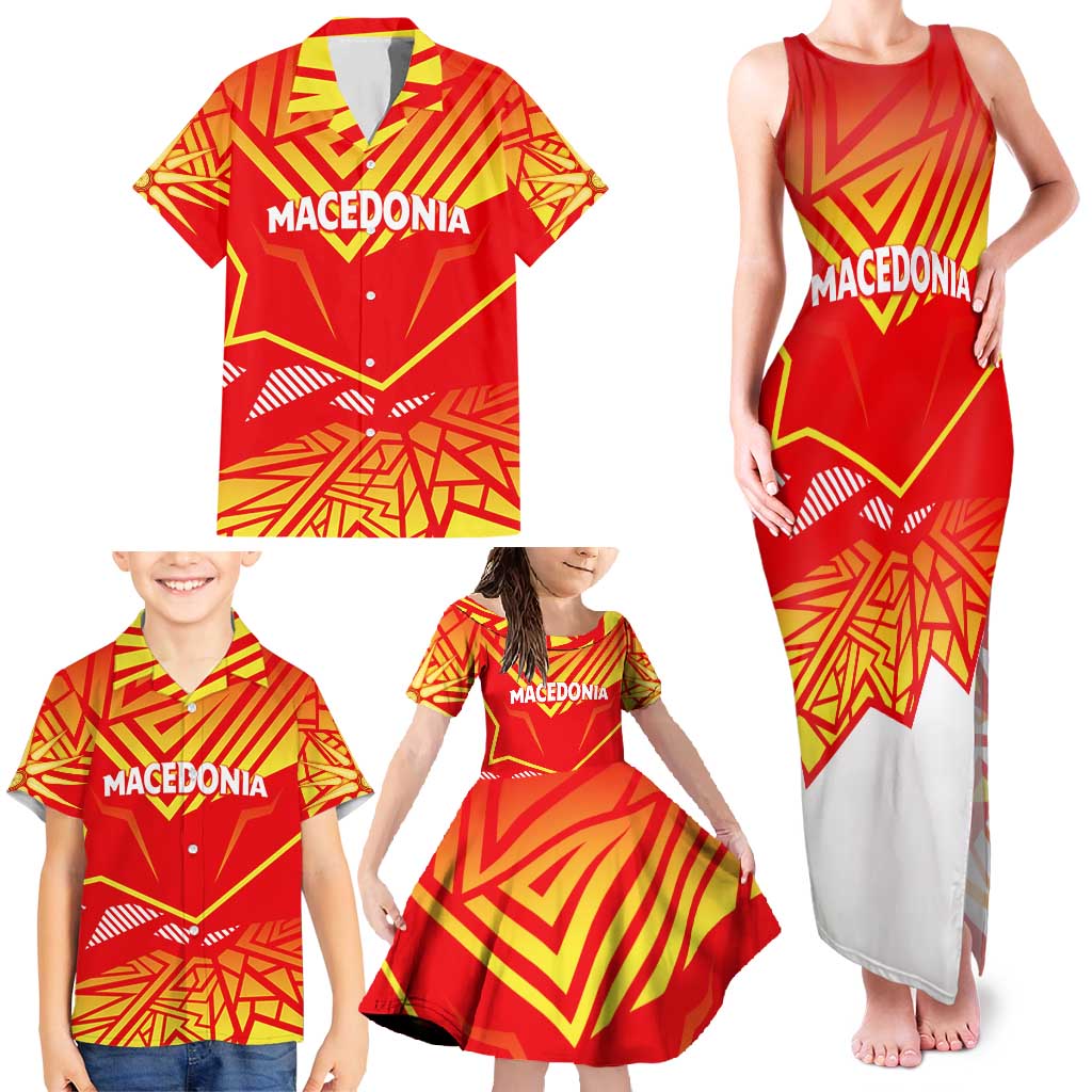 Forever Macedonia Family Matching Tank Maxi Dress and Hawaiian Shirt Macedonian Flag 1992 - Wonder Print Shop