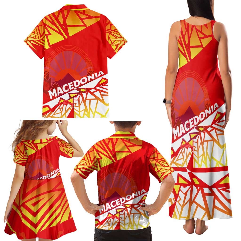 Forever Macedonia Family Matching Tank Maxi Dress and Hawaiian Shirt Macedonian Flag 1992 - Wonder Print Shop