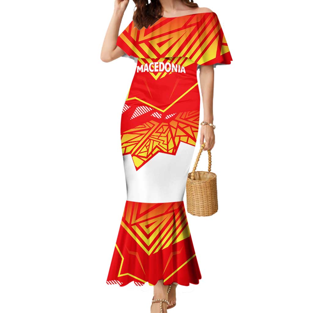 Forever Macedonia Mermaid Dress Macedonian Flag 1992 - Wonder Print Shop