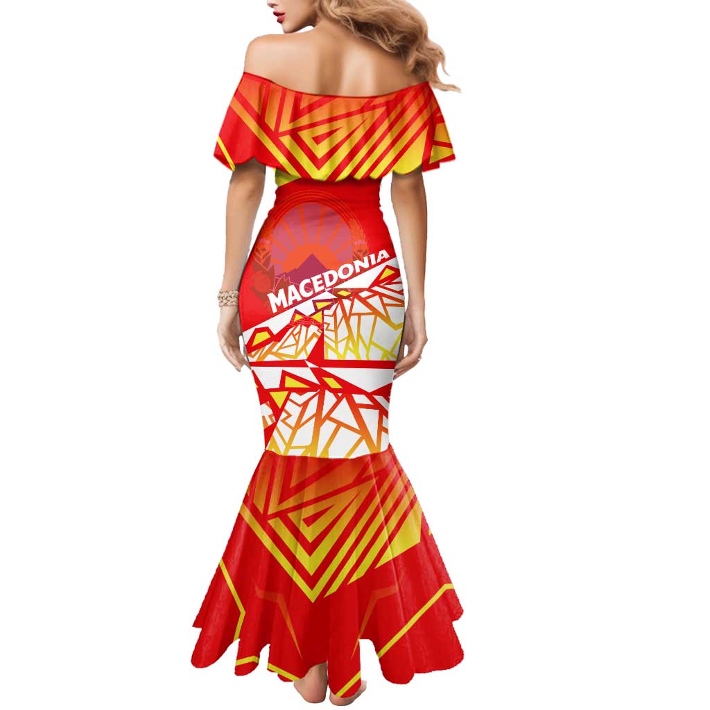 Forever Macedonia Mermaid Dress Macedonian Flag 1992 - Wonder Print Shop