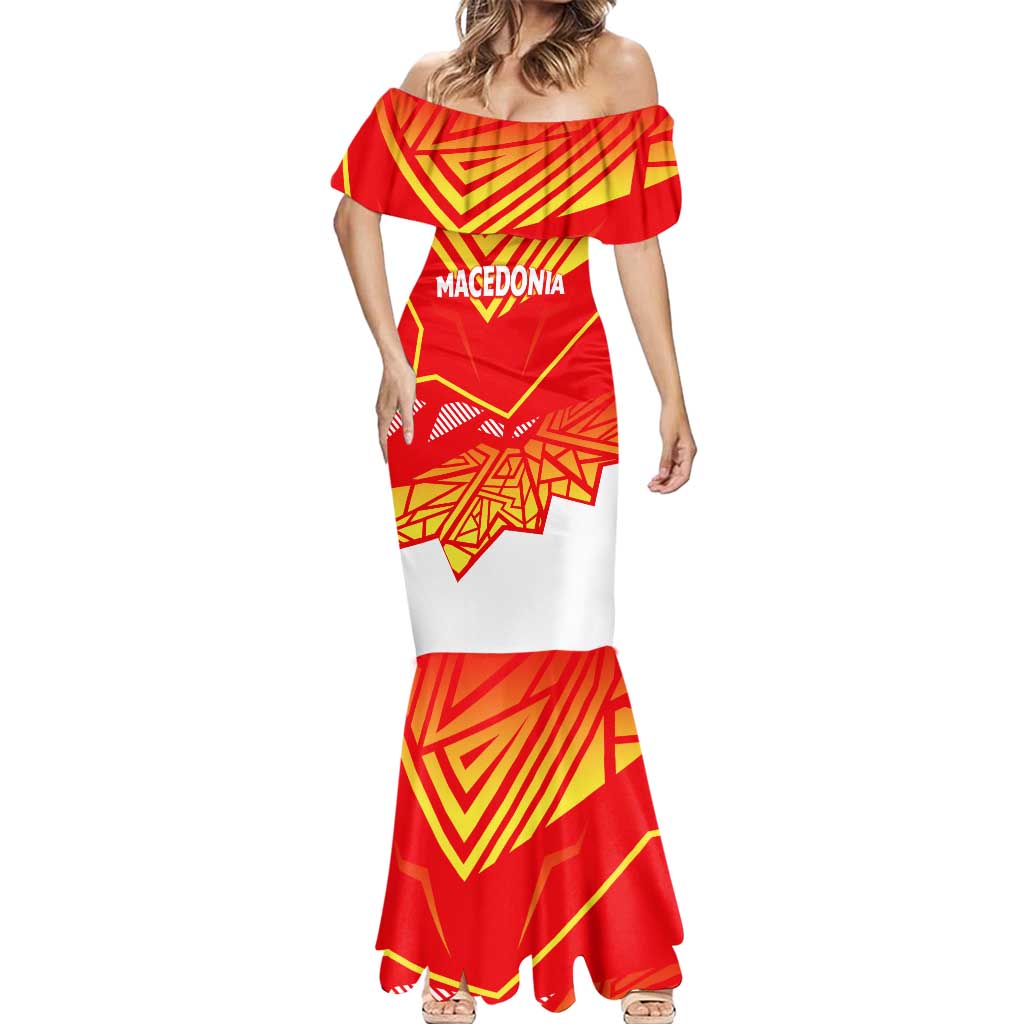 Forever Macedonia Mermaid Dress Macedonian Flag 1992 - Wonder Print Shop