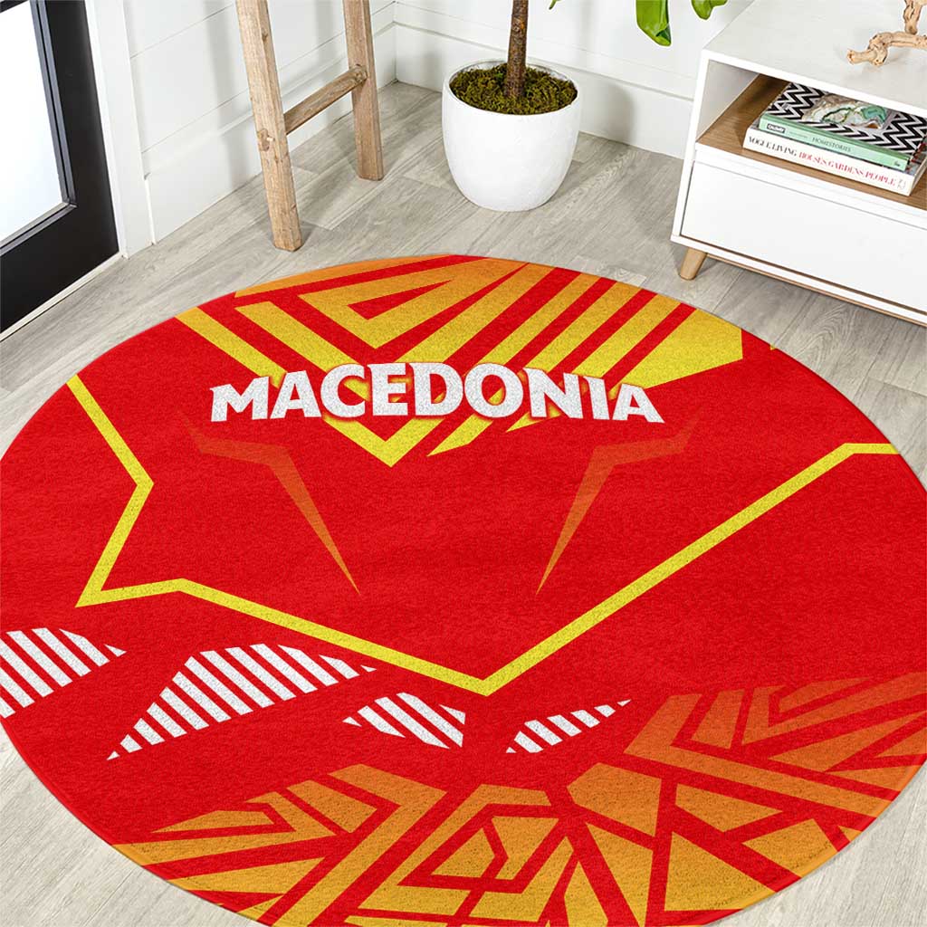 Forever Macedonia Round Carpet Macedonian Flag 1992