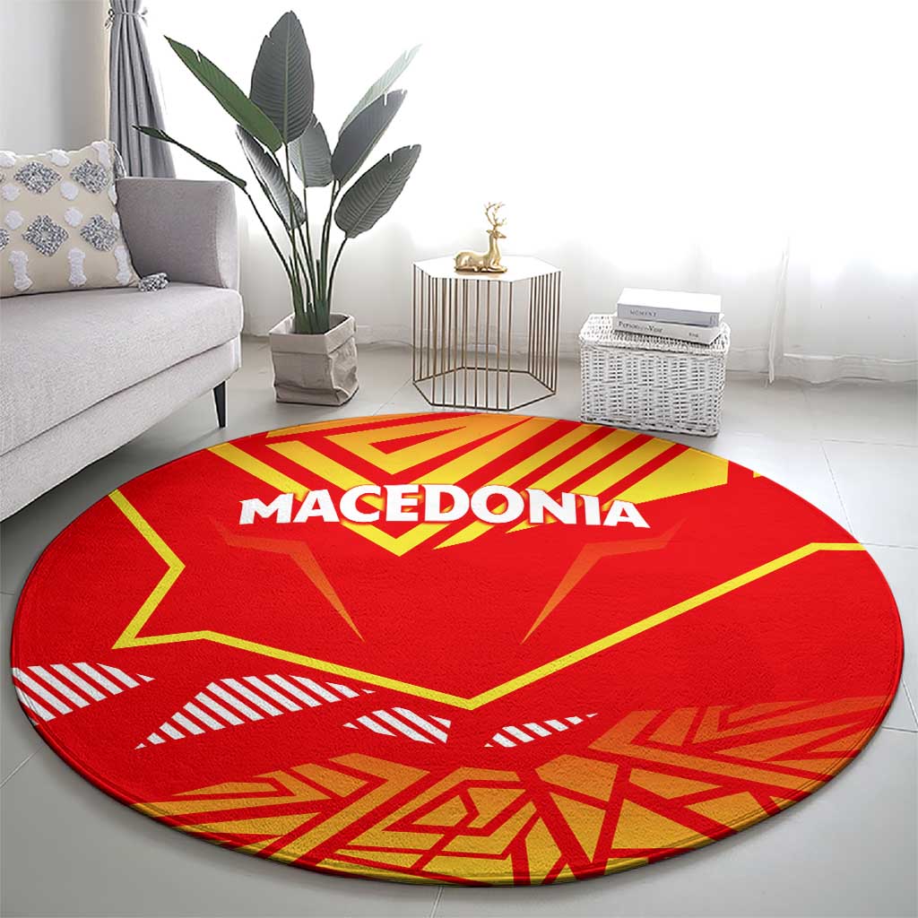 Forever Macedonia Round Carpet Macedonian Flag 1992