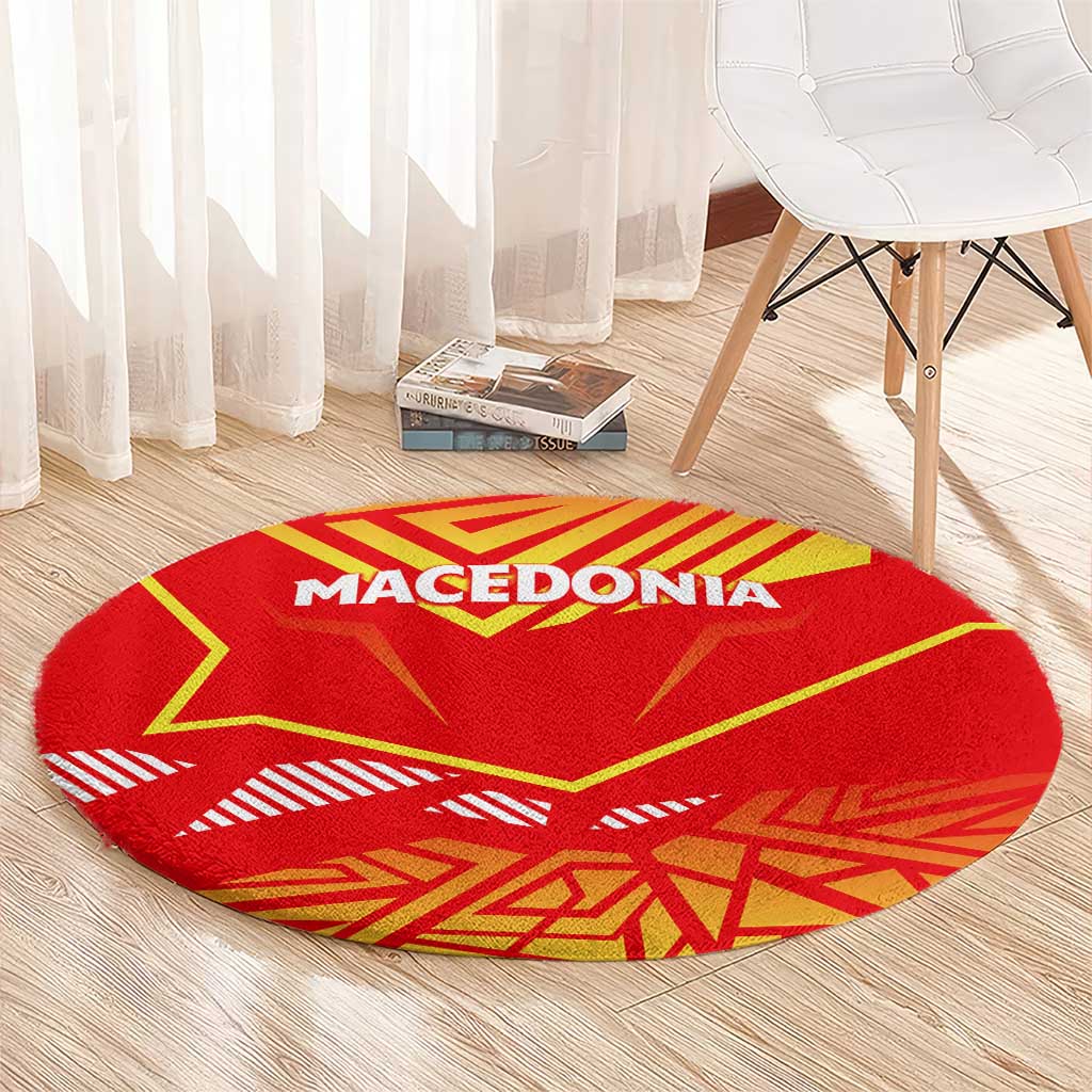 Forever Macedonia Round Carpet Macedonian Flag 1992
