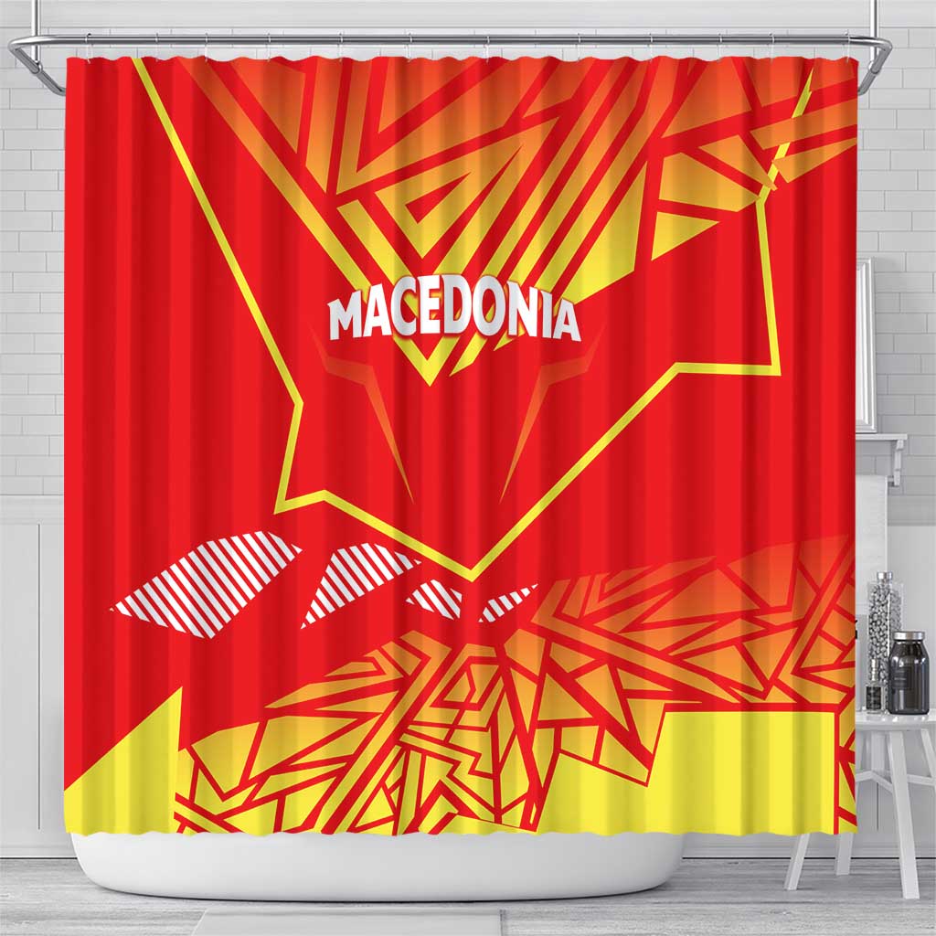 Forever Macedonia Shower Curtain Macedonian Flag 1992