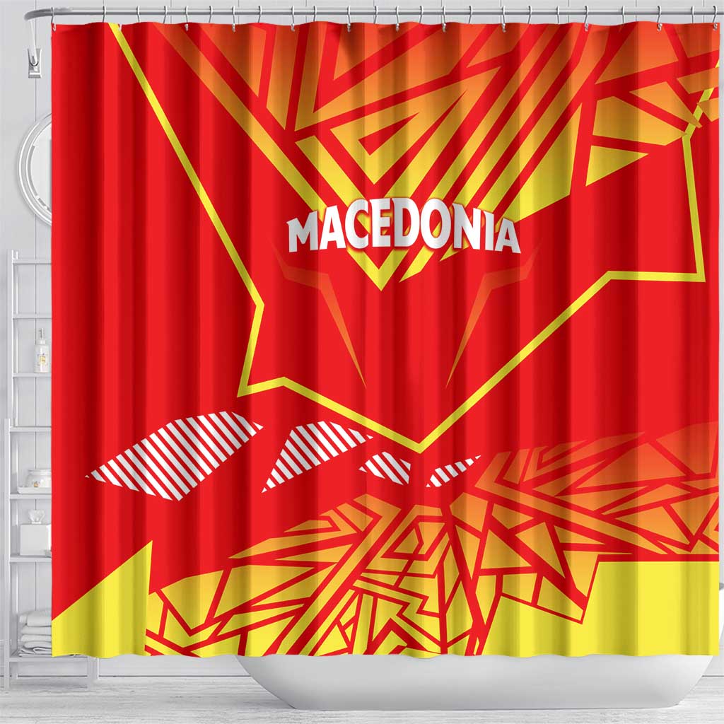 Forever Macedonia Shower Curtain Macedonian Flag 1992