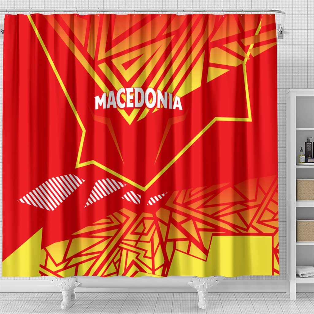 Forever Macedonia Shower Curtain Macedonian Flag 1992