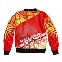 Forever Macedonia Sleeve Zip Bomber Jacket Macedonian Flag 1992 - Wonder Print Shop