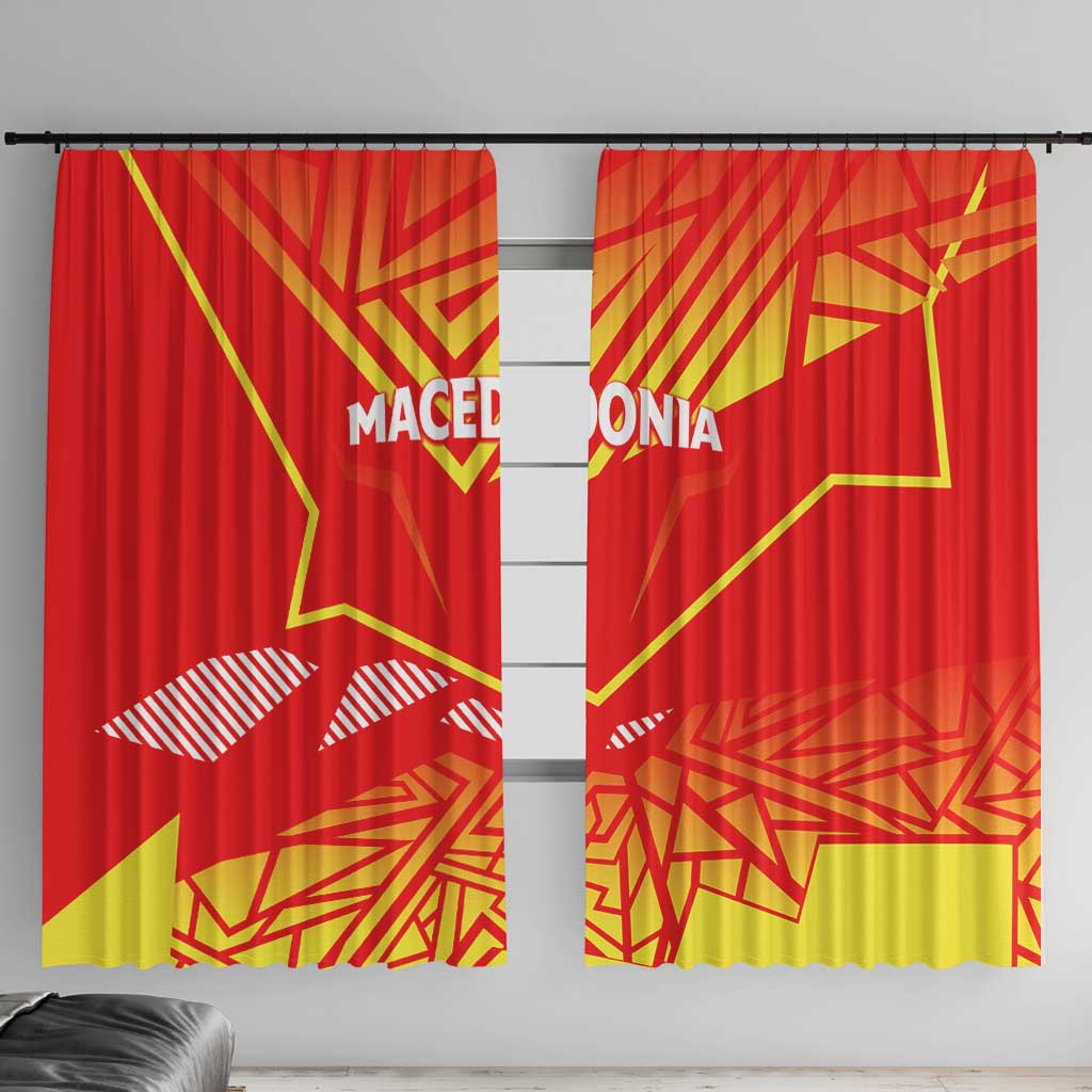 Forever Macedonia Window Curtain Macedonian Flag 1992 - Wonder Print Shop