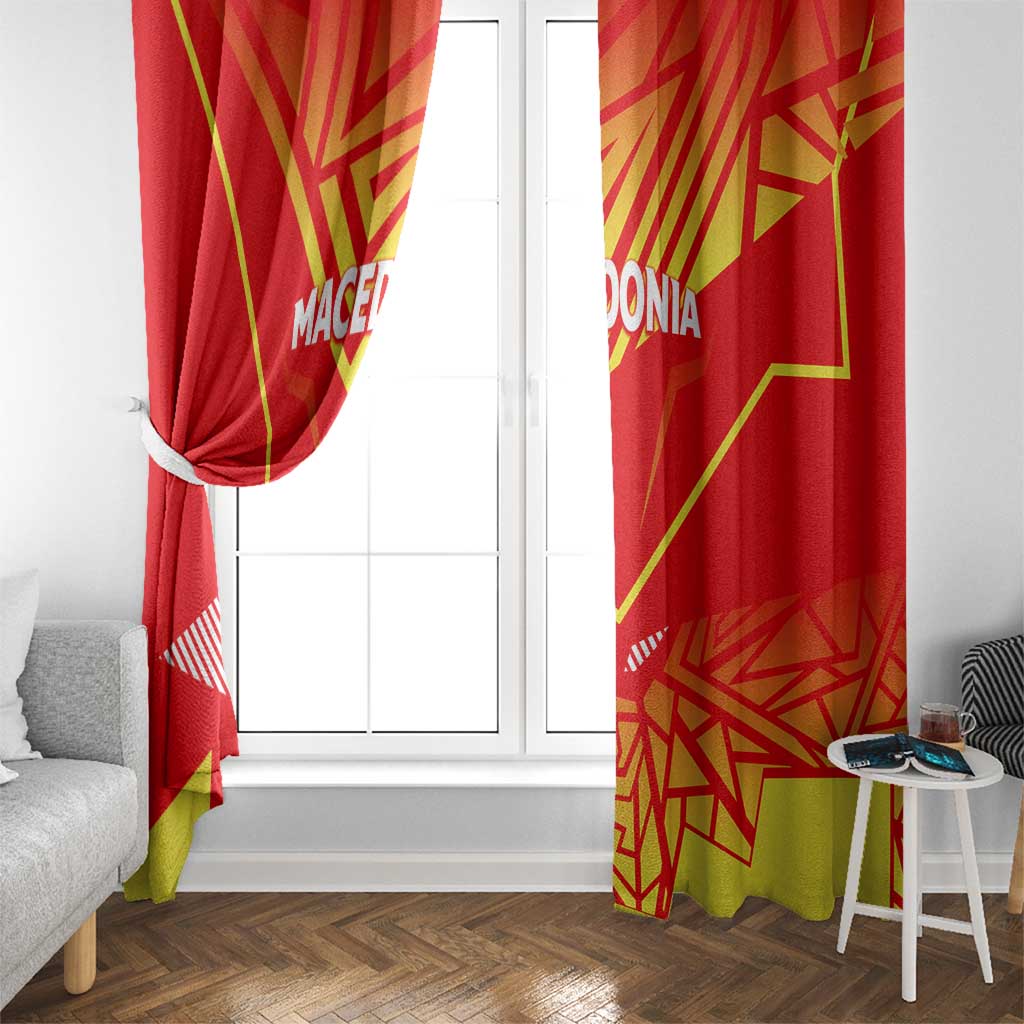 Forever Macedonia Window Curtain Macedonian Flag 1992 - Wonder Print Shop