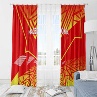Forever Macedonia Window Curtain Macedonian Flag 1992 - Wonder Print Shop