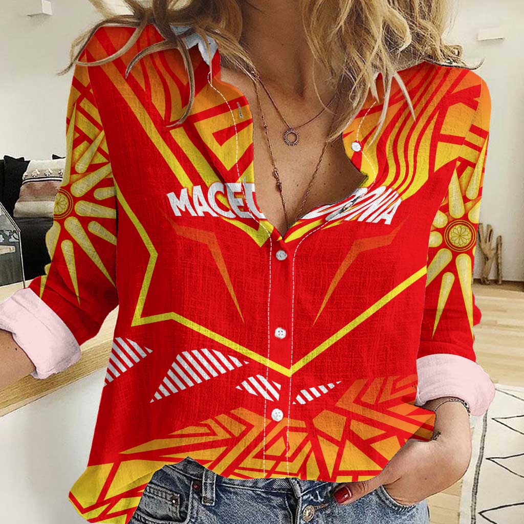Forever Macedonia Women Casual Shirt Macedonian Flag 1992 - Wonder Print Shop