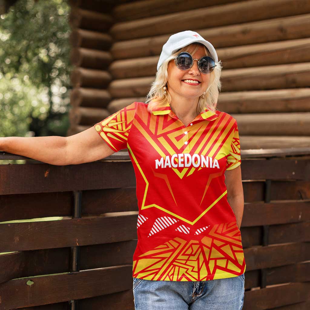 Forever Macedonia Women Polo Shirt Macedonian Flag 1992 - Wonder Print Shop