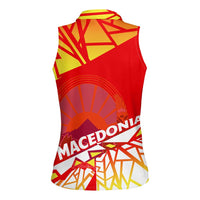 Forever Macedonia Women Sleeveless Polo Shirt Macedonian Flag 1992 - Wonder Print Shop