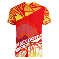 Forever Macedonia Women V-Neck T-Shirt Macedonian Flag 1992 - Wonder Print Shop